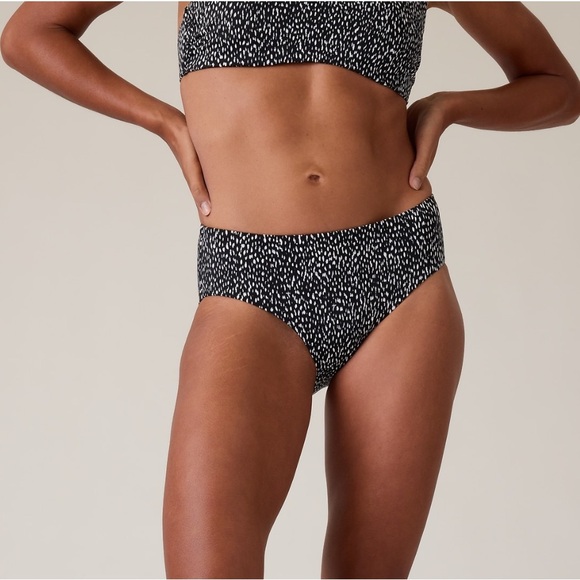 Athleta Other - Athleta Clean Full Printed Bikini Bottom | Animal Print Black
